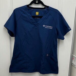 WonderWink Women's Blue Scrub top- Columbia University SON